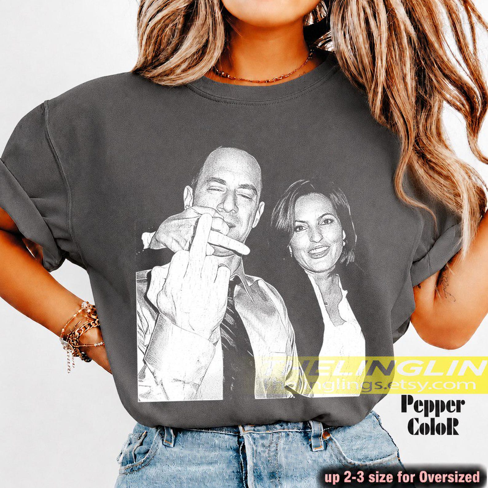 Elliot and Olivia Fck Hands Law and Order SVU Unisex Softstyle T-Shirt, Police Drama TV Show Tee, Detective Fan Gift, Crime Tv Series RZ M