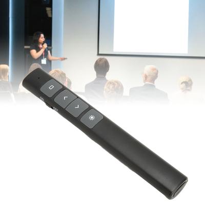 Sunum Tıklayıcısı 2.4G RF Çip ABS Silikon Düğmeler Taşınabilir Tak ve Çalıştır Kablosuz Sunum Uzaktan Kumandası Ofis için