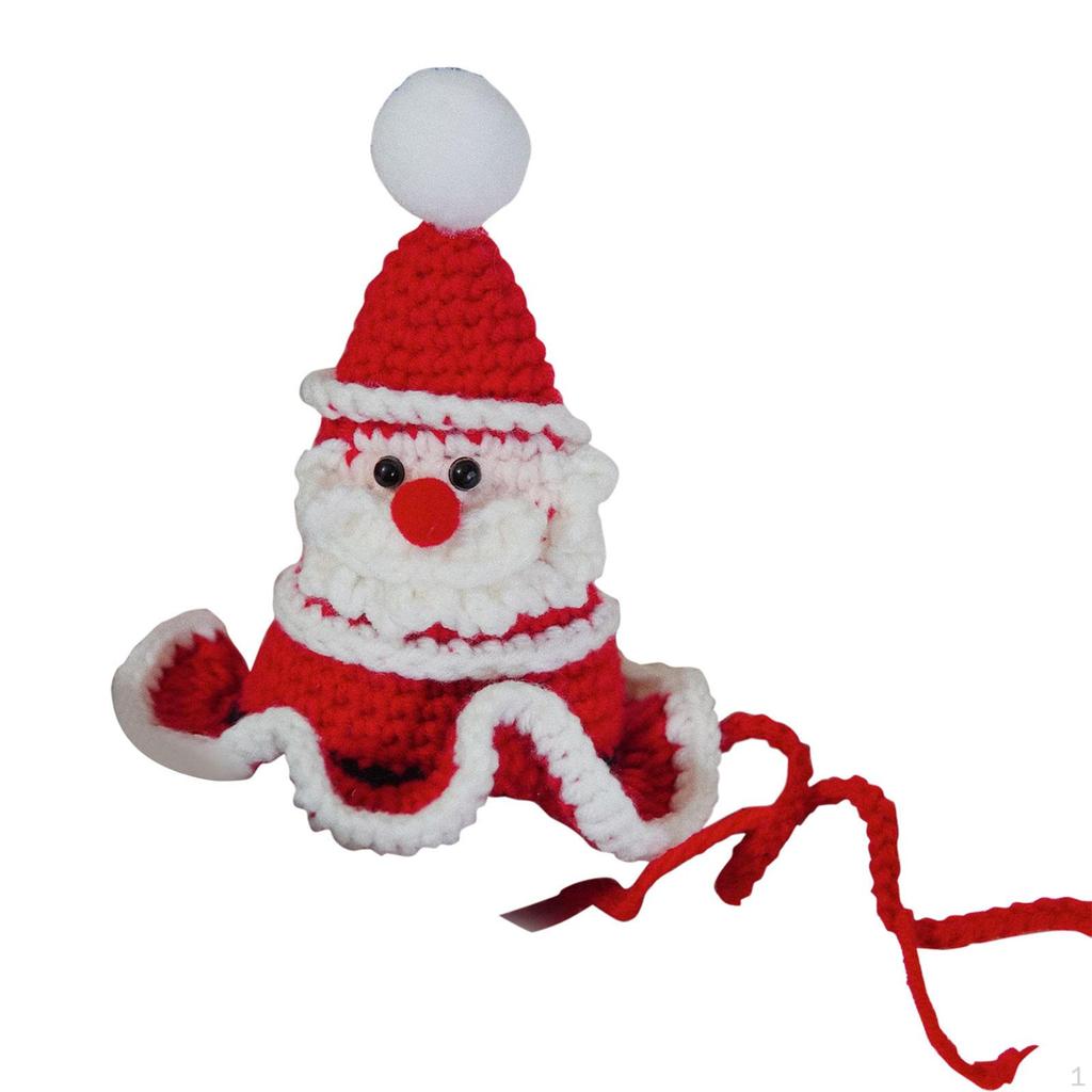 Christmas Dog Hat Cap Warmer Headband Knit Headwear for Halloween Theme Party