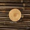 Handcrafted Rattan Coaster Set - Autumn Vine Design, Heat-Resistant Pot Mats for Kitchen & Dining, Wooden Storage Tea Accessories, Handmade