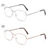 Square Metal Frame Reading Glasses for Women Men Minimalist Luxury Eyewear Presbyopic Glasses Home Office Use