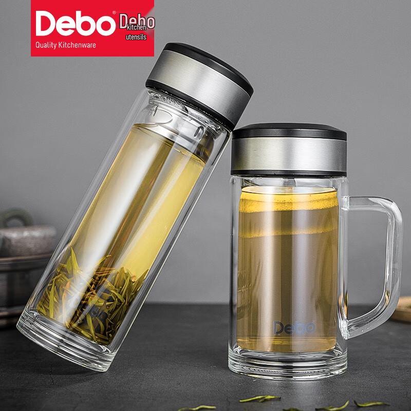 Debo Hannes Double-Wall Glass Tea Infuser Bottle DEP-743