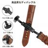 [vinacreations] 22mm Brown Crocodile Watch Strap with D-Buckle, Men's Crocodile Replacement Watch Band with Quick-Release Spring Bars, Black, Handmade
