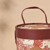 Gift Box Floral Print Widely Applied Round Shape Lid Bucket Florist Gift Packaging Box for Party