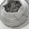 Women's Autumn and Winter Plus Velvet Thick Knitted Warm Beret Jacquard Striped Knitted Cute Hat