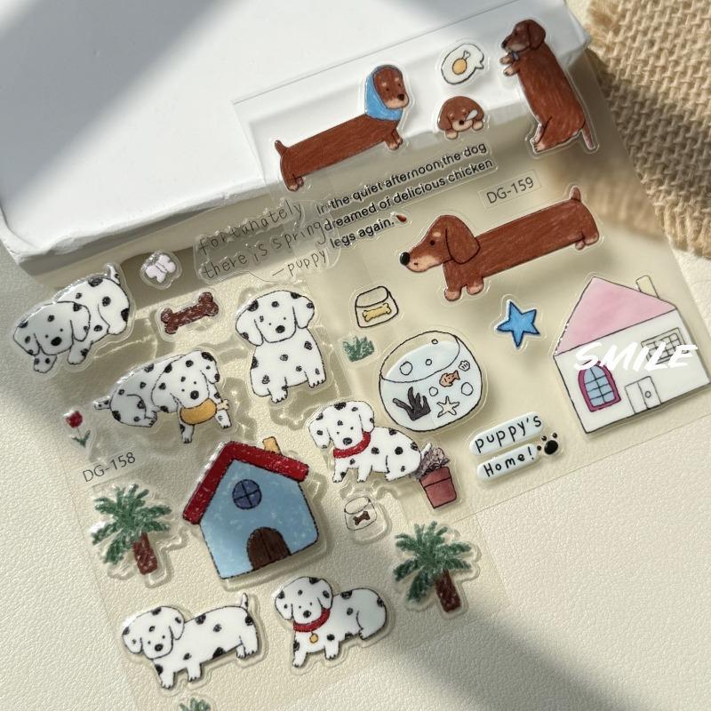 Cute Cake Wishing Pool 3D Relief Resin Sticker Girl Phone Case Laptop Transparent Jelly Decal Stationery Notebook DIY Decoration