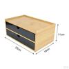 Bamboo Desktop Storage Drawer Organization Scissors Box for Hotel Guest Room Study Pencils
