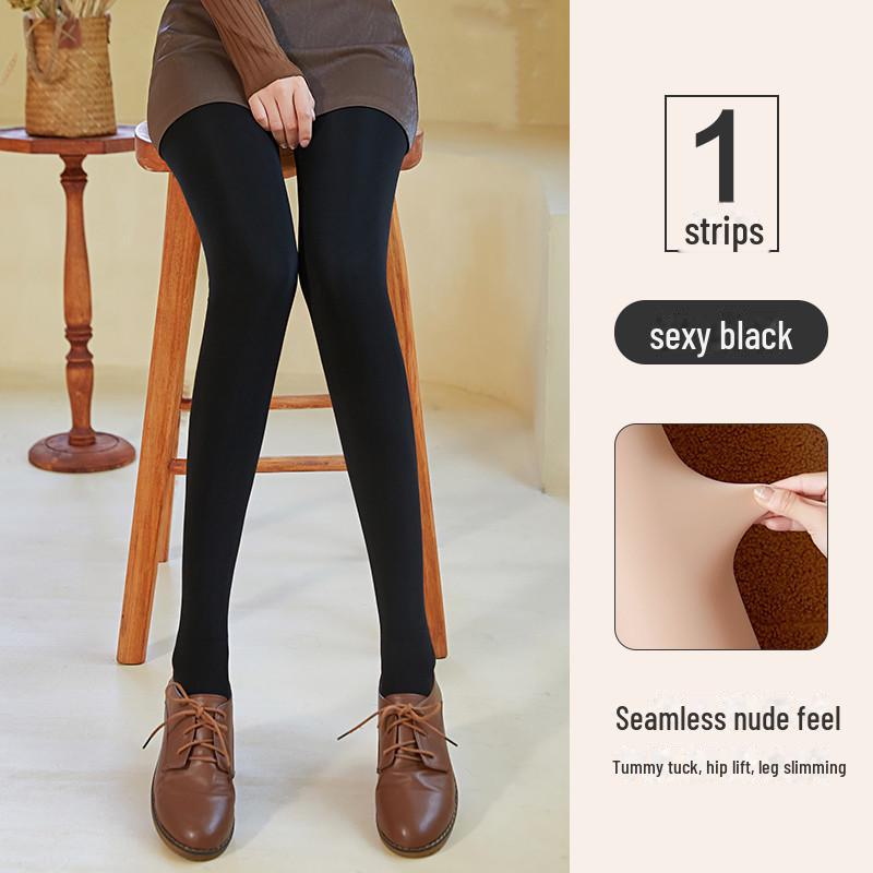 Damen Samt Strumpfhose - Frühling/Herbst Verdickt Hautfarben, Große Größe Leggings