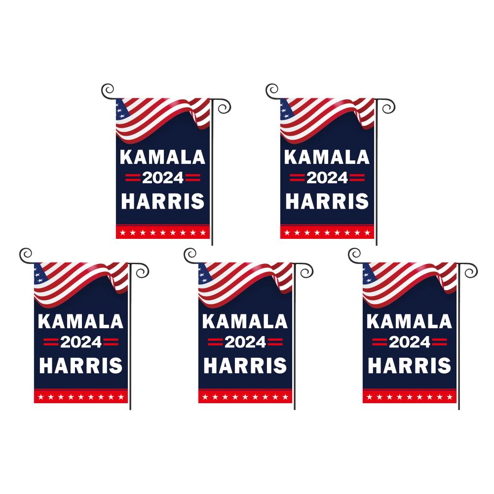 1-5Pc Kamala Harris 2024 Bandeira de jardim com cores vivas Bandeira Kamala Harris Bandeira de quintal Kamala Harris para eleição presidencial americana
