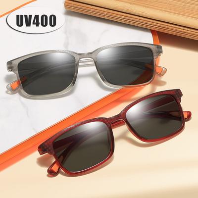 Lunettes de soleil pour hommes à monture carrée mode Sens senior Protection solaire extérieure Lunettes anti-UV Lunettes pour femmes Protection des yeux