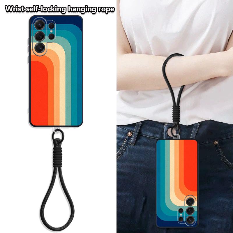Rainbow Color Striped Case For Samsung S26 Ultra S25 FE S24 S24 Plus A57 A37 A17 A56 A36 A16 A55 A35 A15 A54 5G Hybrid Magnetic Matte Cover