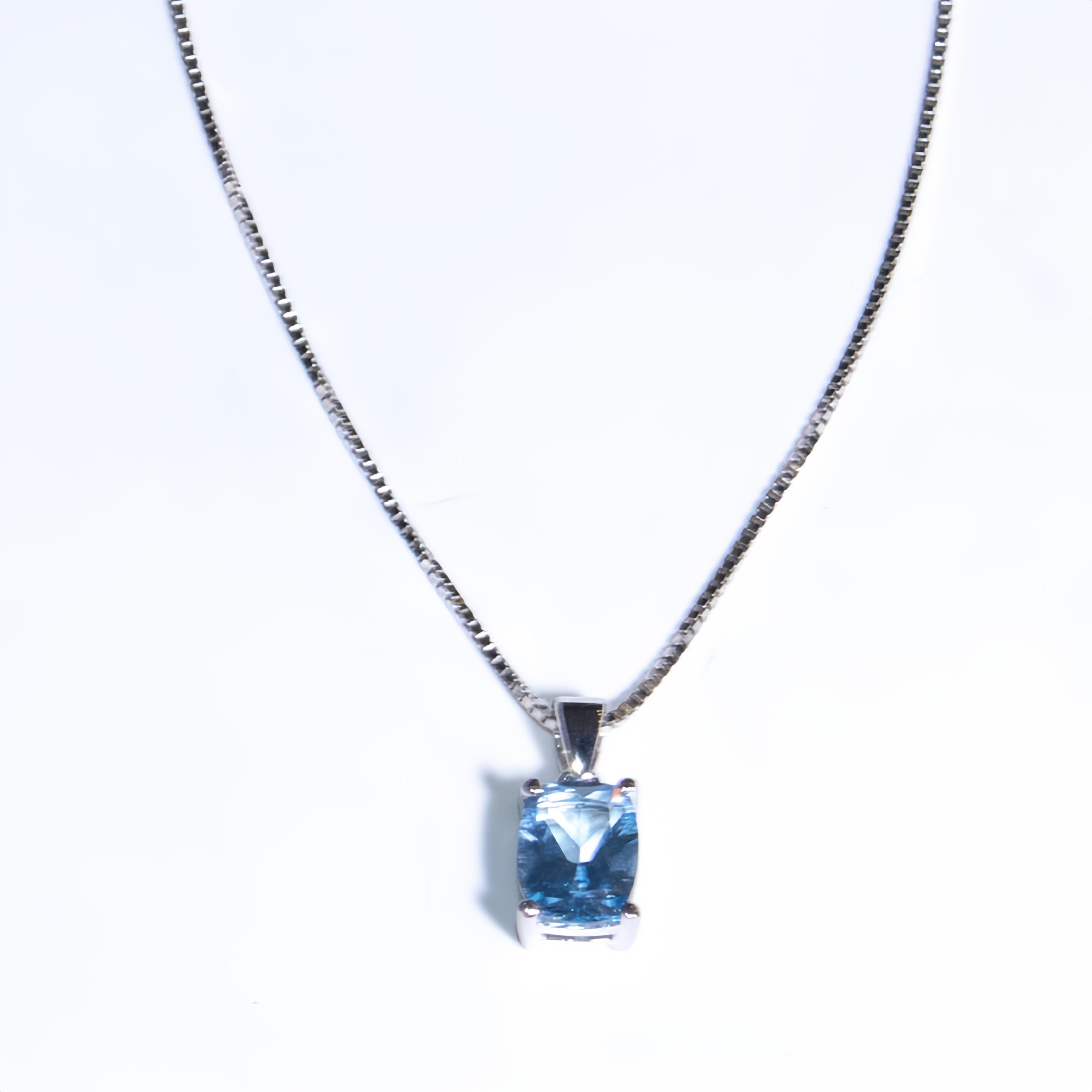 

6*8 мм небесно-голубой топаз 925 пробы стерлингового серебра 45 см модные ювелирные изделия овальные подвески ожерелья для девочек небесно-голубой