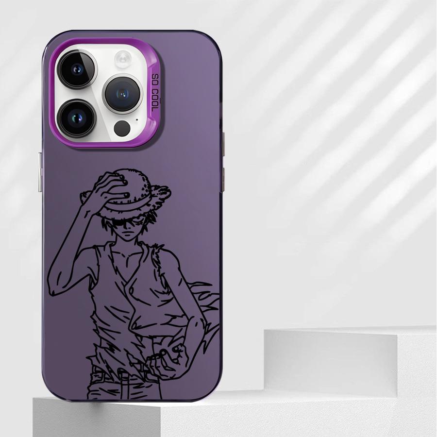 Phone Case for iPhone 16e 11 12 13 Pro Max 14 15 16 Plus Soft Cover One Piece Luffy Of The Straw Hat