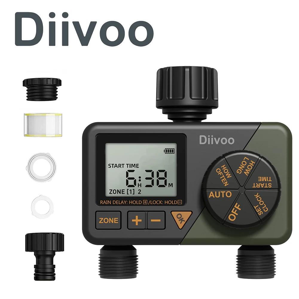 

Diivoo умный водяной шланг спринклерный таймер 2 зоны уличный кран таймер капельного орошения