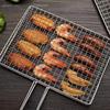 Stainless Steel Fish Grilling Rack Double-sided High Temperature Resistant Meat Grilling Rack Square Thickened Grilled Fish Net