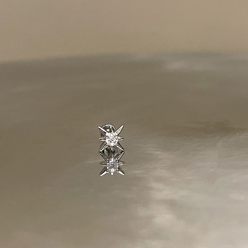

Ringring Store Mini Ear Bone Studs Medical Titanium Steel Ear Studs Ear-Caring High Ear Lobe Nail Ear Ear Bone Pin Earrings Silver Star 1
