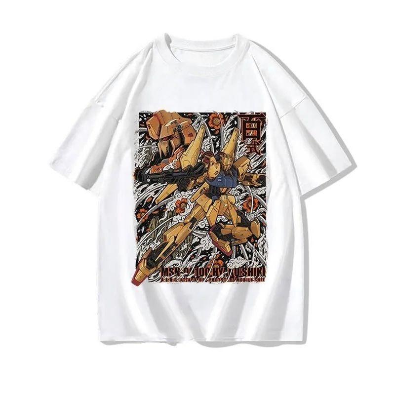 2026 Neuestes Mobile Suit Gundam Gelenk T-Shirt Herren und Damen Sommer Kurzarm Trend Rundhals Kurz Hip Hop Stil