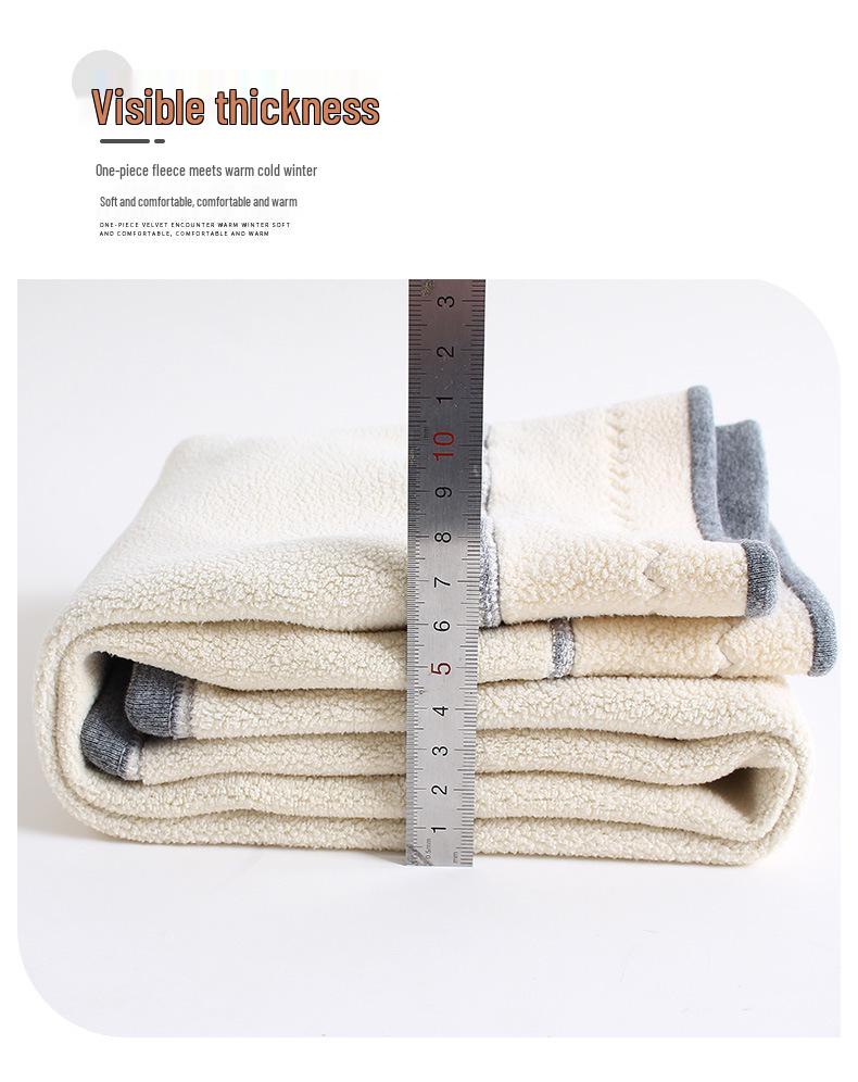 Girls' Fleece-Lined High-Waisted Winter Leggings - Toddler Lambswool One-Piece Long Pants