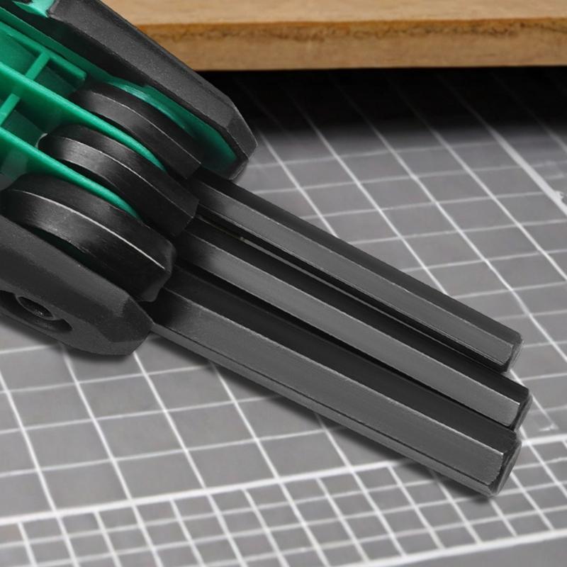 Folding Wrenches Set Hex Key Set Included Portable Key Set for Basic Home Repair Applications Easy Storage Applications