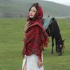 Outdoor Leisure Play Photo Scarf Fashion Cape Retro Ethnic Style Comfortable and Breathable Outer Cape Large Shawl