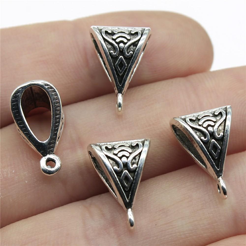 20pcs Triangle Hanging Buckle Beads Bails Connectors For DIY Jewelry Making Jewelry Findings Jewelry Accessories