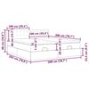 VidaXL Ottoman Bed Frame with Mattress Dark Grey 200x200cm Fabric 3312893