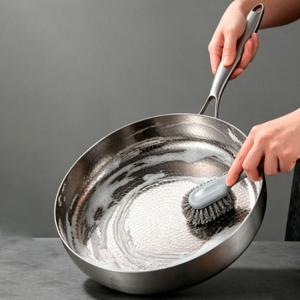Titanium Zinc Zinc Alloy Hammered Texture Frying Pan Fast Heating Steak Skillet Non-stick Pot  Fried Eggs