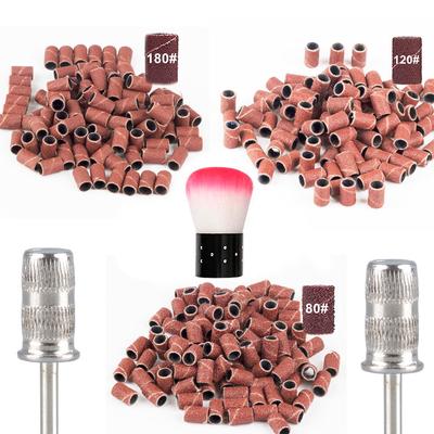 300st 80# 120# 180# Grit Nail Art Slipband Set Elektriska Nagelborrmaskin Bits Sander Nagellack Remover Filer Sand