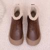 Women Winter New Real Leather Ankle Snow Boots Thick Sole Non Slip Waterproof Round Toe Flat Sole Zippers Elderly Cotton Shoes