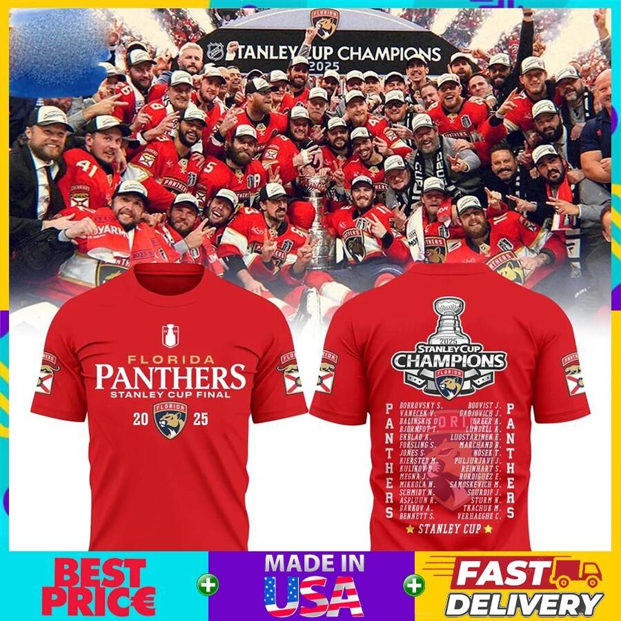 Florida 2026 Panther Stanley Cup Champions Limited Edition Shirt XXL