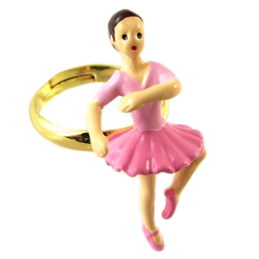 Les Trésors De Lily [P2033] - Bague artisanale 'Monde Merveilleux' (Rats d'Opera) rose doré