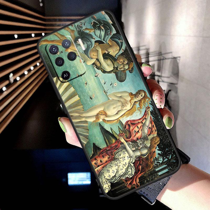 Art Paintings The Birth Of Venus Case For Oppo A74 A54 A94 A80 A60 A40 A18 A38 A58 A78 A98 A96 A76 A16 A15 A17 A57 A77 A5 Pro