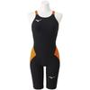 Mizuno MX SONIC Racing Half Suit Size FINA Swimming Approved Women's Swimsuit, N2MG0211, Orange, L, (International Federation)