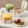 Seasoning Box With Lid And Spoon, 4 Compartment Spice Pots With Handle, Home Kitchen Condiment Jars For Sugar Salt Pepper