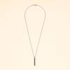 Stick Pendant Zirconia Stainless Steel Necklace for Men [Coai]