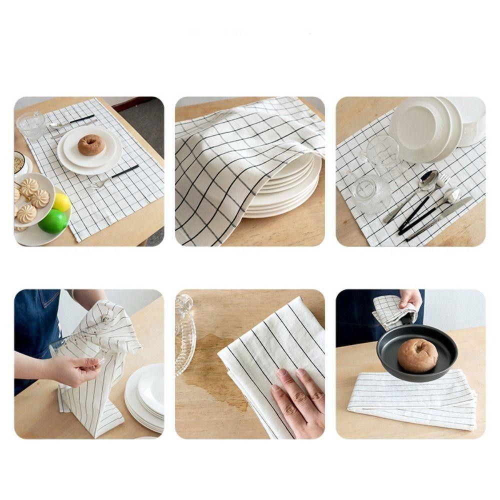 New 40x60cm Tablecloth Nordic Style Super Absorbent Kitchen Dish Towels Cotton Easy Wash Table Napkin Home Decor