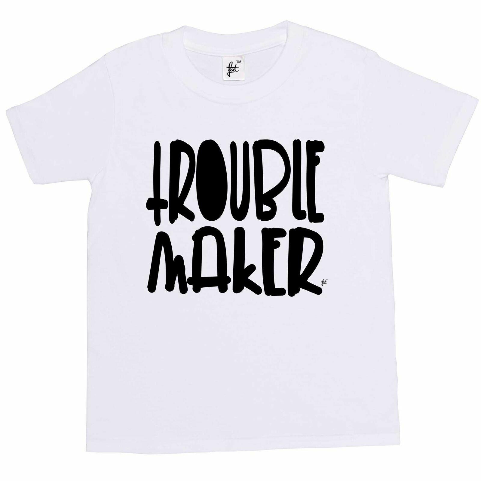 Trouble Maker Naughty Kids Boys  Girls T-Shirt S