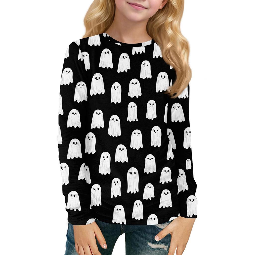 Children's Long-sleeved O-neck Top Printed Daily Casual
