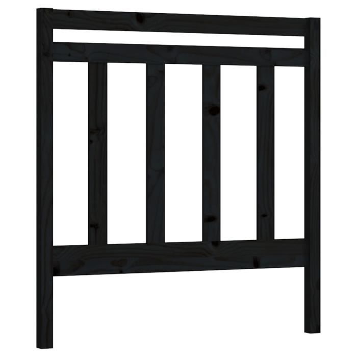 VidaXL Headboard Black 95x4x100 Cm Solid Pine Wood822246
