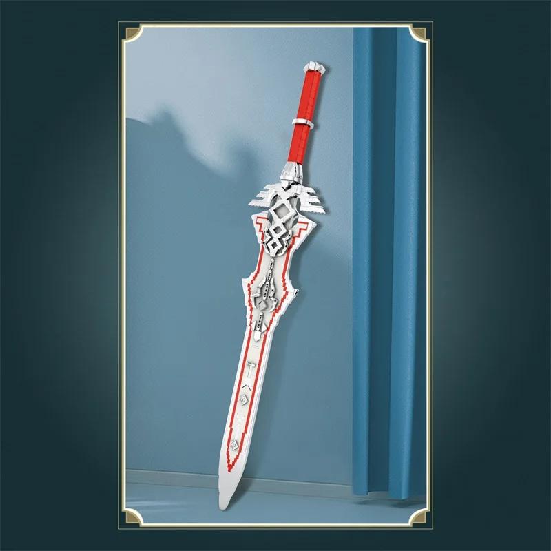 Non-Toxic Moc Creative Konoe Sword Building Blocks Sword Game Weapon Model Bricks Diy Toys For Kids Birthday Christmas Halloween Gifts