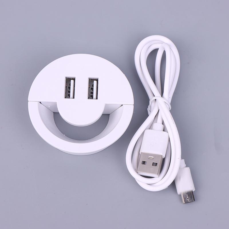 50Mm Wire Hole Cover Round Home Office Table Outlet Port Line Box Computer Desk Cord Grommet With 2 Port Usb Cable Organizer