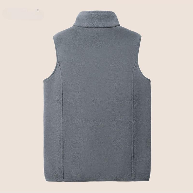 Polar Fleece Vest Men's Spring and Autumn Outer Wear Loose Large Size Outdoor Sports Fleece Vest Waistcoat Jacket Men