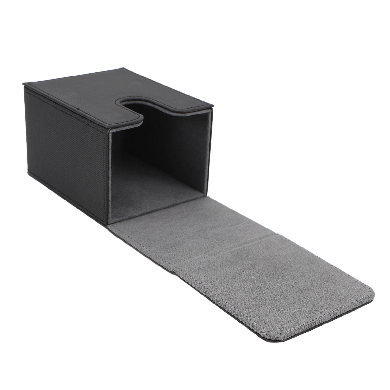 

Card Deck Box PU Leather Multifunctional Portable Magnetic Closure Card Storage Box for More Than 100 Cards