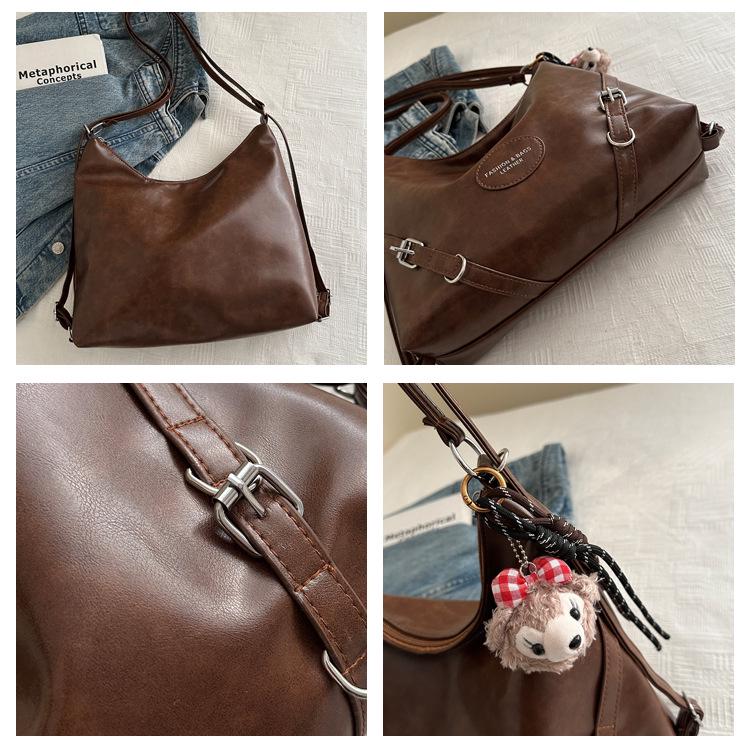 2024 Winter Korean Retro Soft Leather Tote Backpack - Fashionable, Simple, High-Value, Multifunctional Shoulder Bag