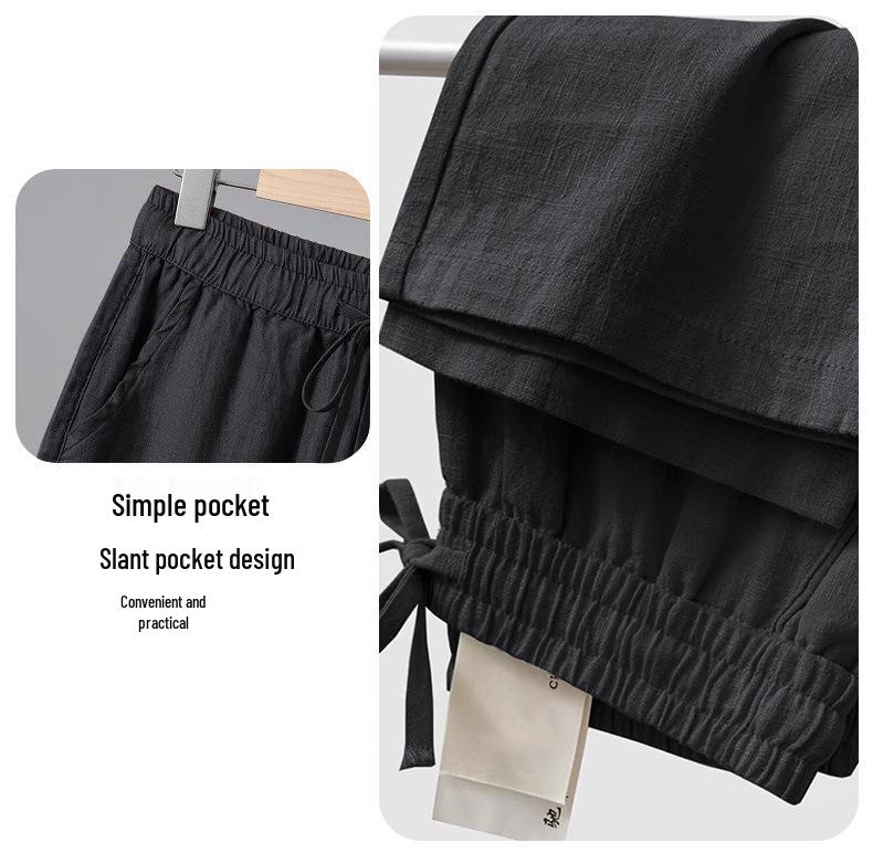 Frühjahr/Sommer 2026 Damen High-Waist Eis Seide Weite Beine Cropped Hose