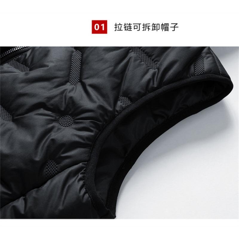 Men S Stand Collar Thick Padded Vest Loose Plus Size Casual Winter