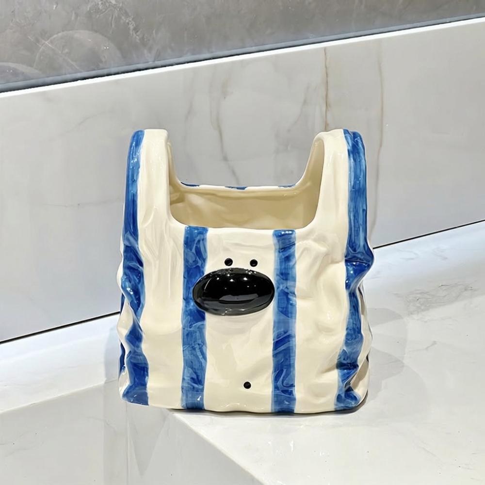 Estuche de Cerámica Estilo Bolso Portadocumentos de Escritorio con Forma de Cachorro Organizador de Escritorio