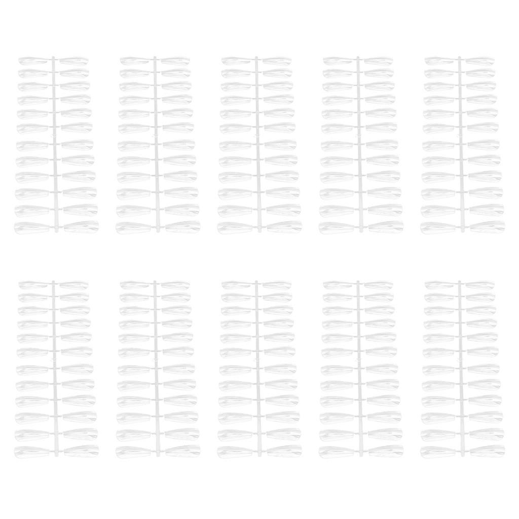 240 Stück Nagel-Musterstäbchen Transparent Nagelkunst Politur Display Tipps Maniküre Zubehör Lang Trapezförmig