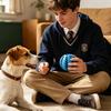 Dog Toy Ball,  Resistant, Grind Teeth, Puppy, Self Fun, Boredom,  Rubber Ball, Pet Training