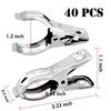 ABIY Garden Clips, 40 PCS Stainless Steel Heavy Duty Greenhouse Clamps For Secure Netting And Covers